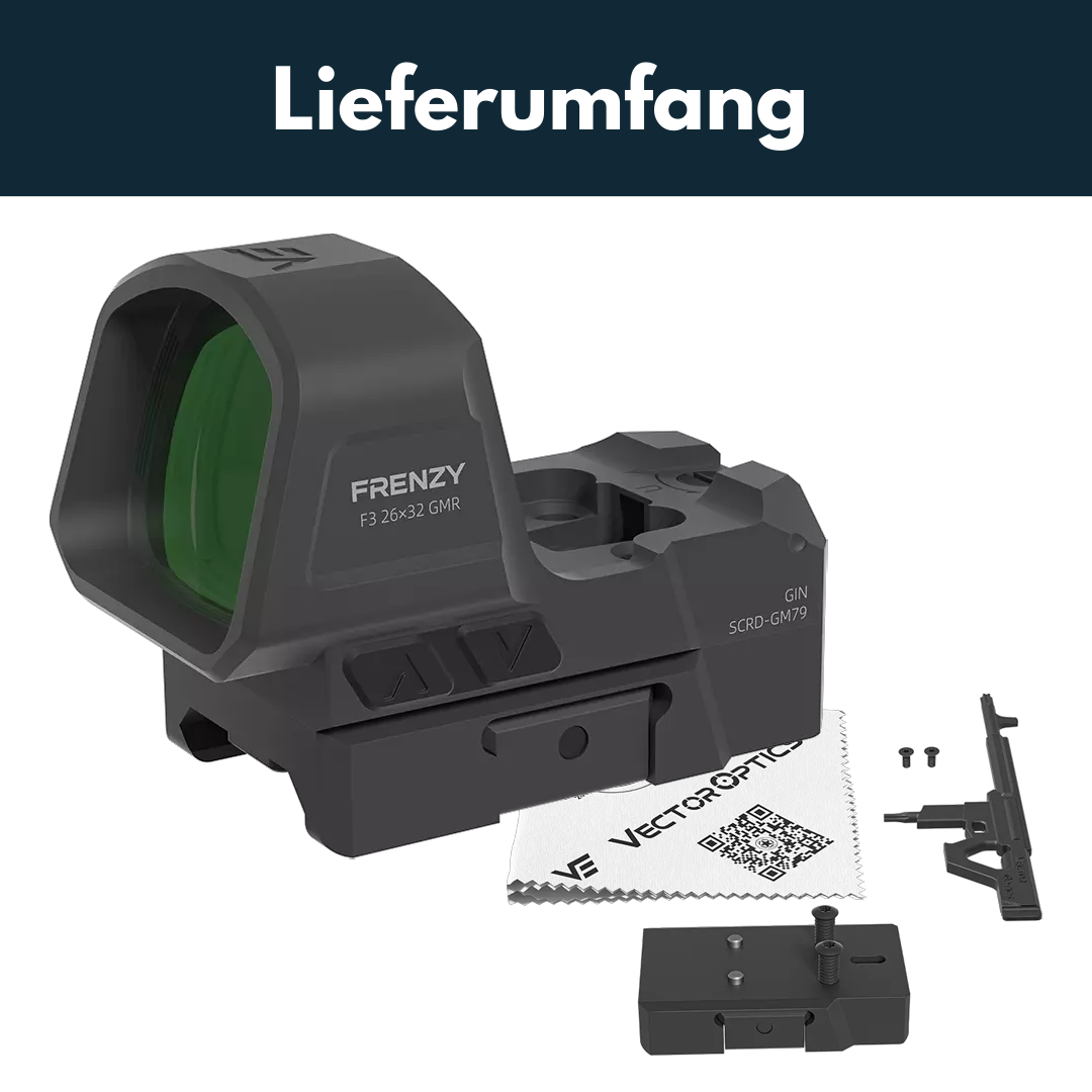 Vector Optics SCRD-GM79 Frenzy F3 1x26x32 Multi Reticle Green Dot