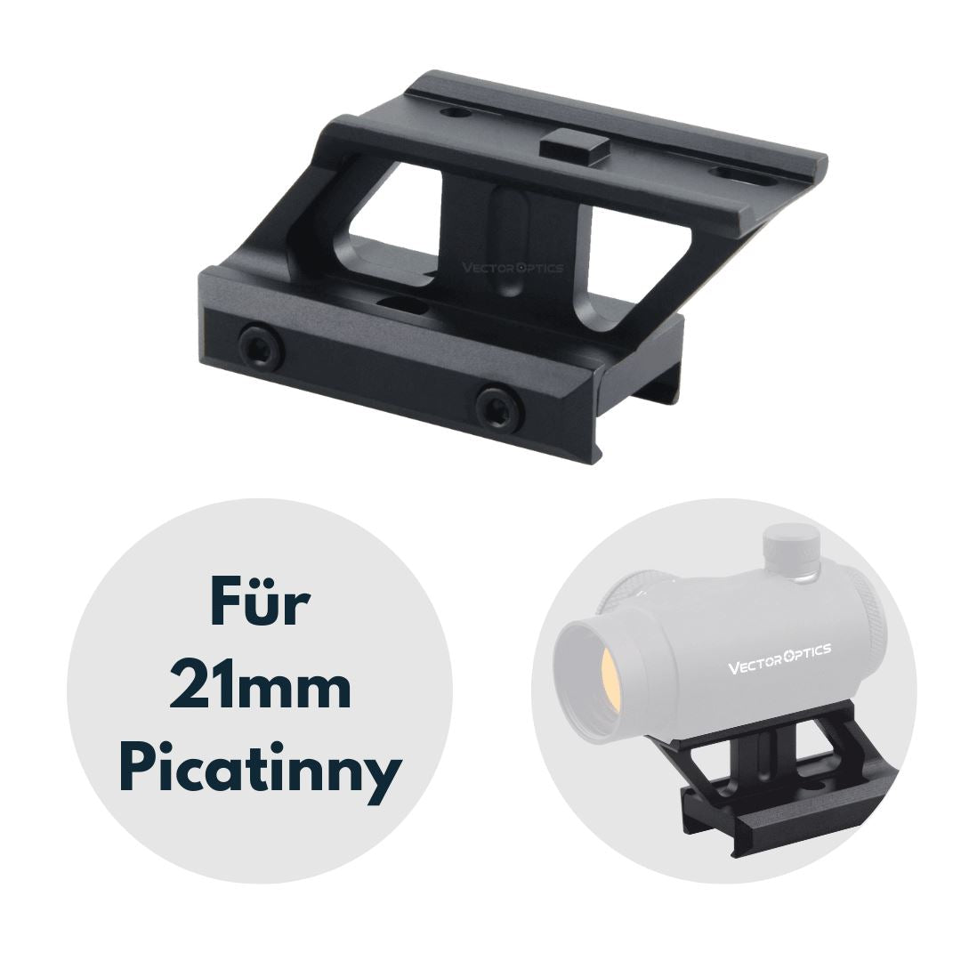 Vector Optics MAV-P10 Montage für Aimpoint Micro Footprint, 21mm Picatinny, h=25,6mm