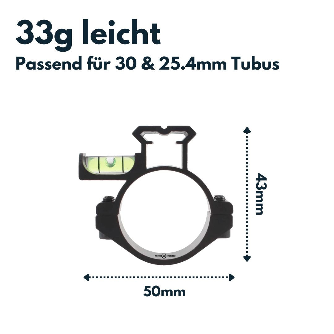 Vector Optics SCACD-07 Wasserwaage mit 21mm Picatinny Rail zur Montage am 30/25,4mm Tubus