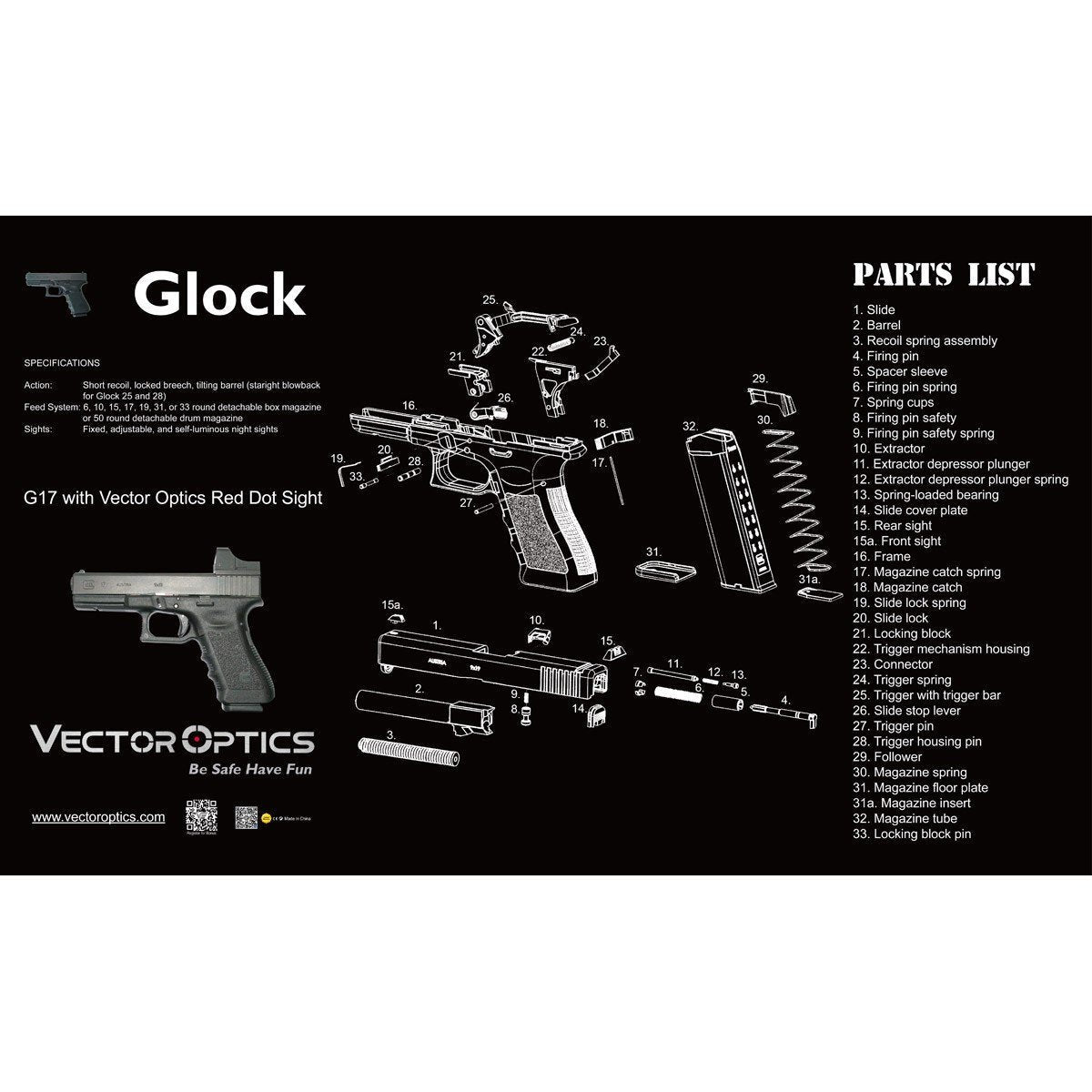 Vector Optics SCBM-02 Glock Reinigungsmatte