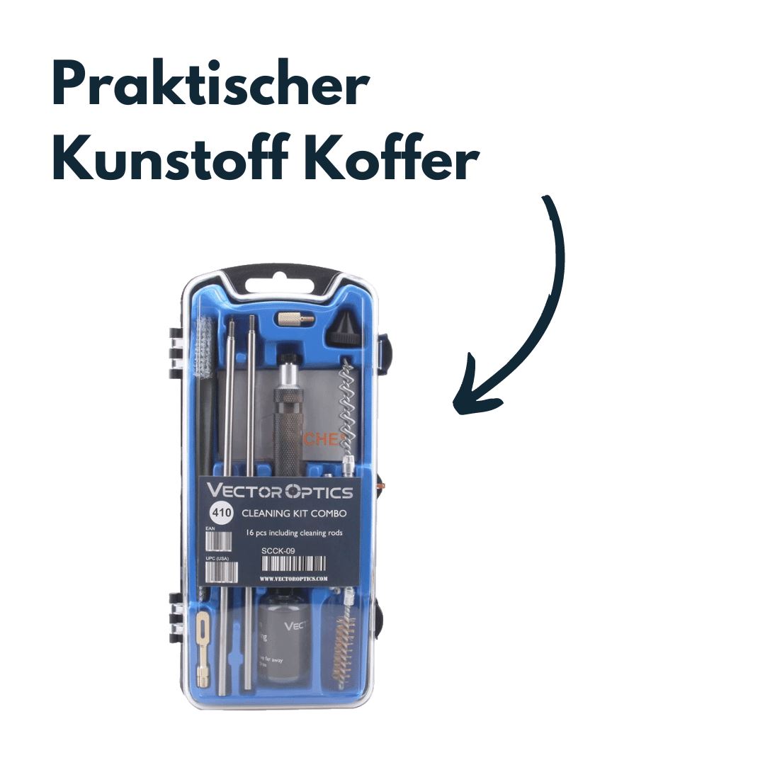 Vector Optics SCCK-10 Gunpany 19-piece gun cleaning kit for air rifles .177 and .22