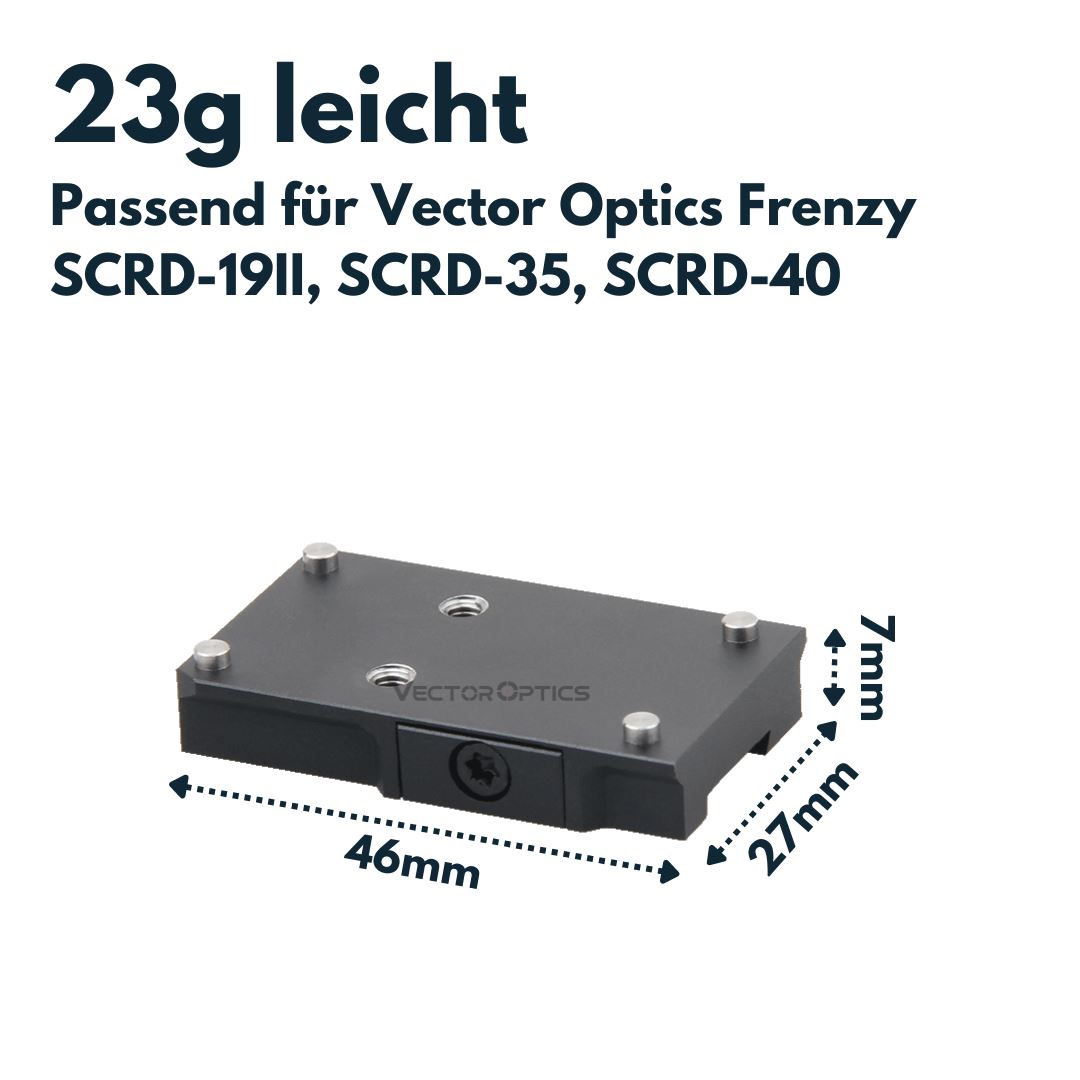 Vector Optics SCFRM-04 Montage mit TEK (Docter Sight) Footprint für 11mm Dovetail