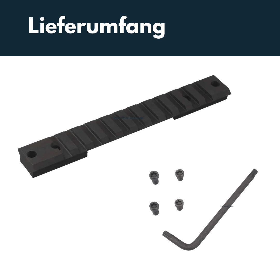 Vector Optics SCRA-64 steel 138mm Picatinny rail for various Remmington and CZ models