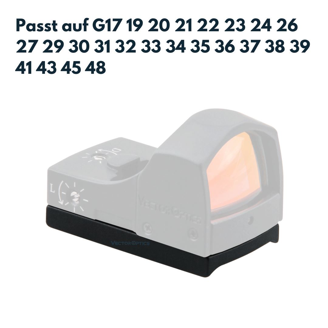 Vector Optics SCRDM-01 Glock Montage für Reflexvisiere mit TEK (Docter Sight) Footprint