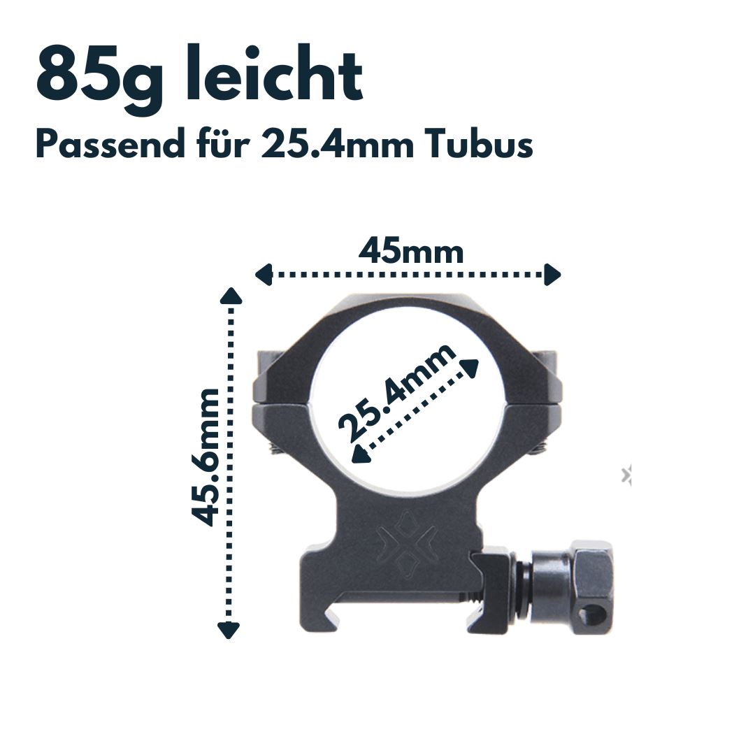 Vector Optics XASR-2501 X-Accu Montage für 25,4mm Tubus, 21mm Picatinny, h=25,4mm