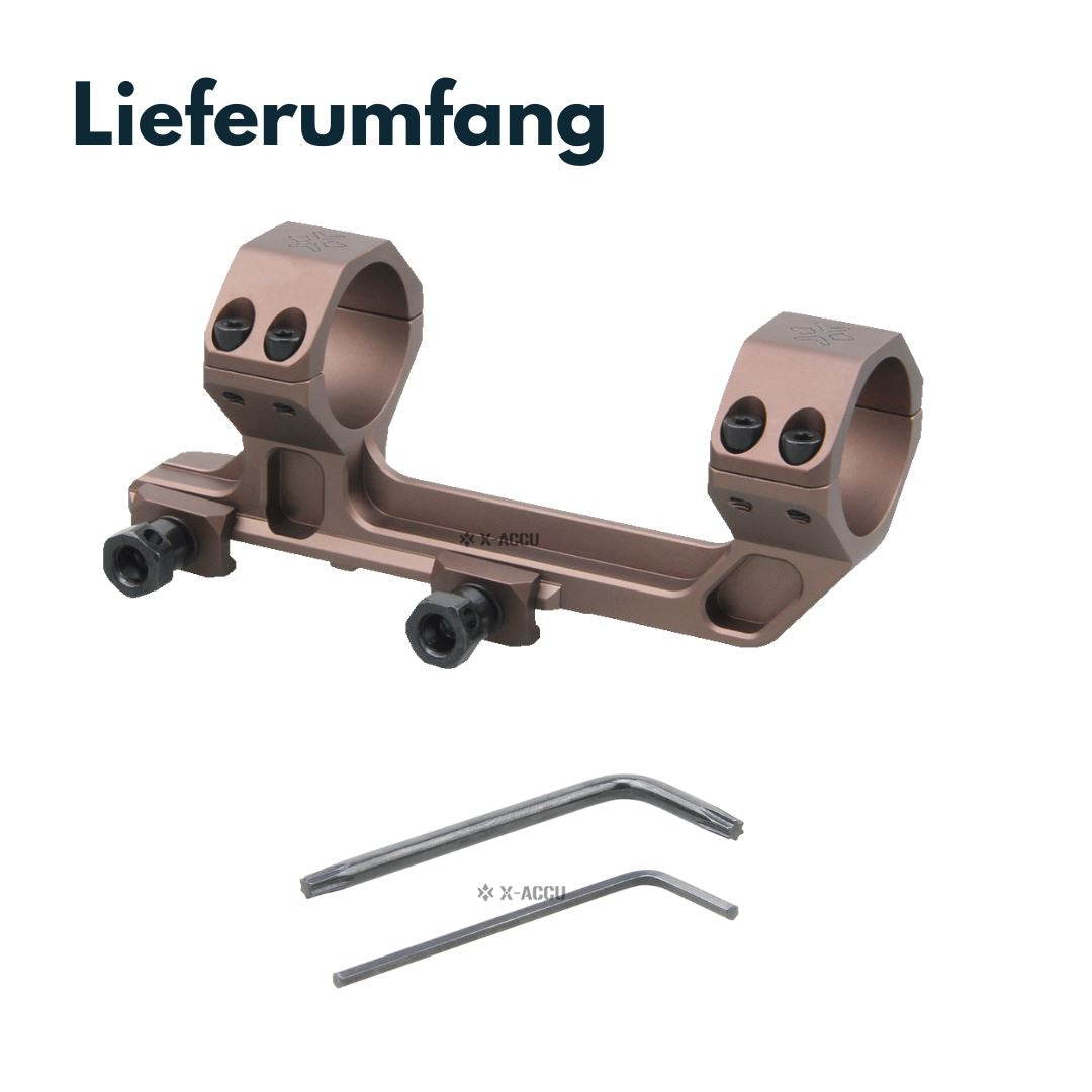 Vector Optics XASR-3035 X-Accu Blockmontage für 30mm Tubus, 21mm ext. Picatinny for AR, h=38mm FDE