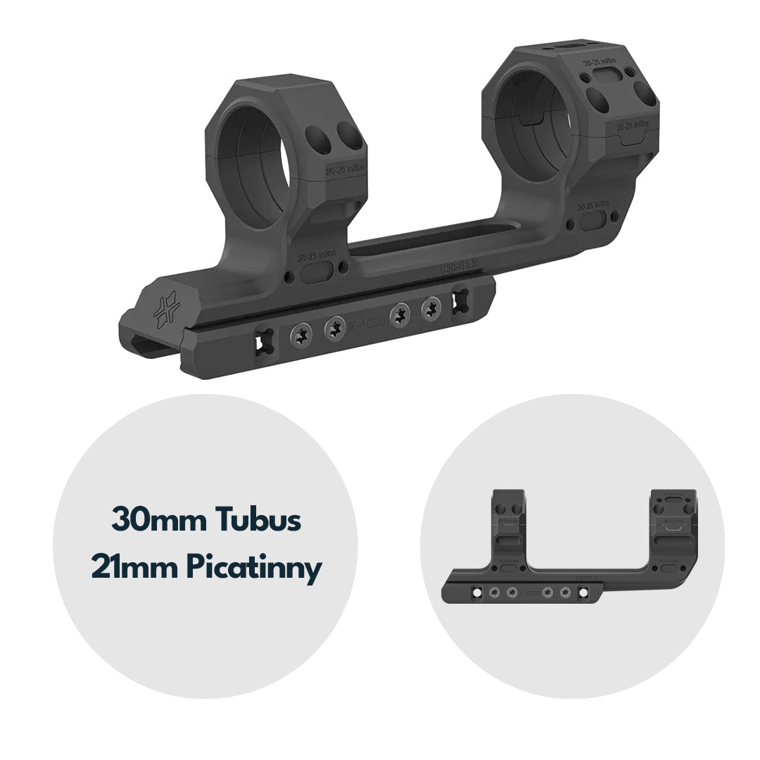 Vector Optics XASR-3076 30mm X-MOD 1.5'' One Piece Extended Picatinny Mount h=38mm
