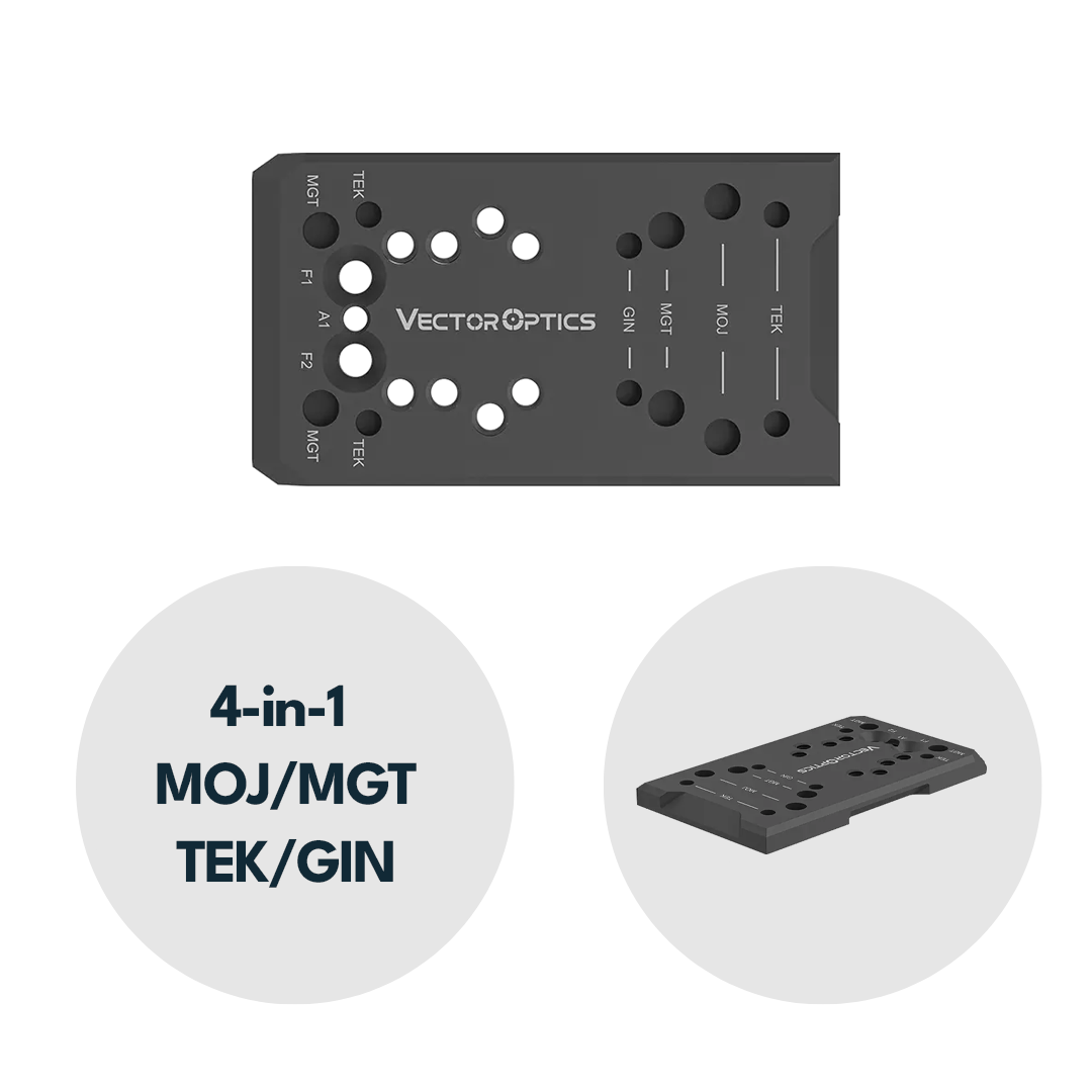 Vector Optics SCFRM-GK11 4in1 Glock Montage für Reflexvisiere mit MOJ, TEK, GIN & MGT Footprint