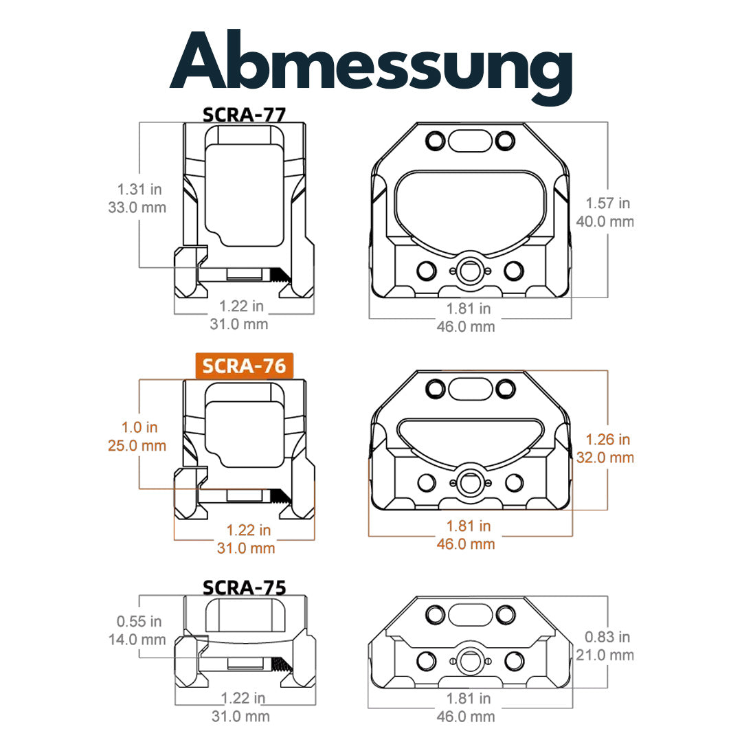 Vector Optics VAS Red Dot Sight Picatinny Mounting Base in versch. Höhen