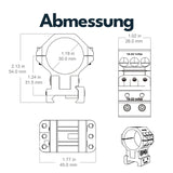 Vector Optics XASR-3041 höhenverstellbare Montage für 30mm Tubus, 21mm Picatinny, h=32-38mm