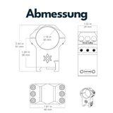 Vector Optics XASR-3053 X-Accu Montage für 30mm Tubus, 21mm Picatinny, h= 38mm