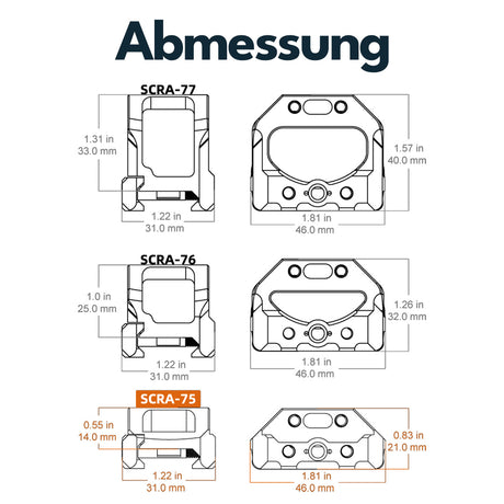 Vector Optics VAS Red Dot Sight Picatinny Mounting Base in versch. Höhen