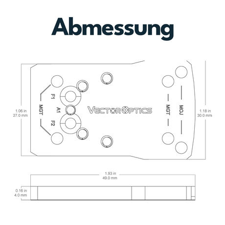 Vector Optics SCFRM-GK10 2in1 Glock Montage für Reflexvisiere mit MOJ & MGT Footprint