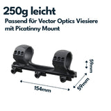 Vector Optics SCTM-61 X-Accu Blockmontage für 34mm Tubus, 21mm Picatinny, 20MOA Vorneigung, h=35mm