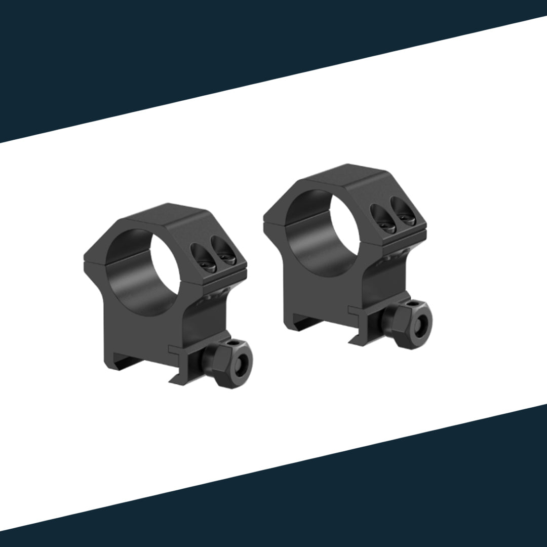Victoptics aluminum mounting rings for 21mm rail and 25.4mm tube made of aluminum in various heights