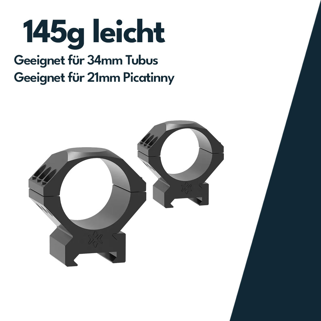 Vector Optics SCTM-52 X-Accu Montage für 34mm Tubus, 21mm Picatinny, h=28mm