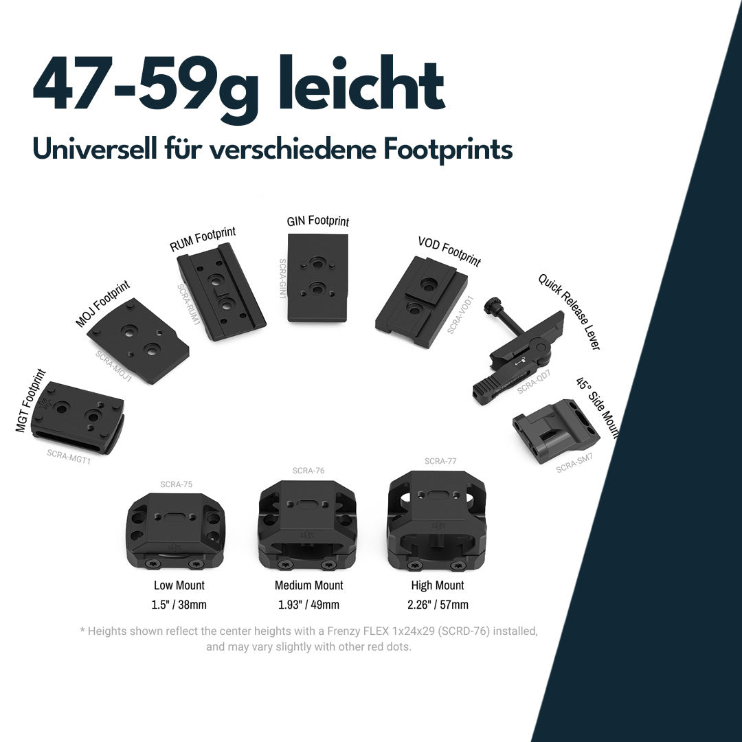 Vector Optics VAS Red Dot Sight Picatinny Mounting Base in versch. Höhen