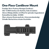 Vector Optics XASR-3476 34mm X-MOD 1.5'' One Piece Extended Picatinny Mount h=38mm