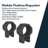 Vector Optics XASR-3473 34mm X-MOD 1.25'' Modular Picatinny Rings h=32mm