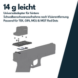 Vector Optics SCFRM-GK11 4in1 Glock Montage für Reflexvisiere mit MOJ, TEK, GIN & MGT Footprint