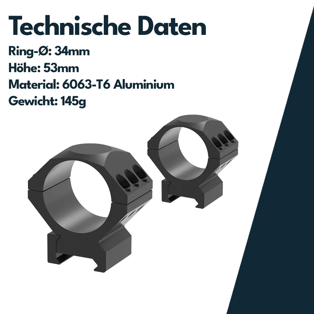 Vector Optics SCTM-52 X-Accu Montage für 34mm Tubus, 21mm Picatinny, h=28mm