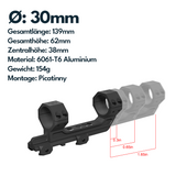 Vector Optics XASR-3037 Verstellbare Extended X-Akku Blockmontage für 39mm Tubus h=38mm