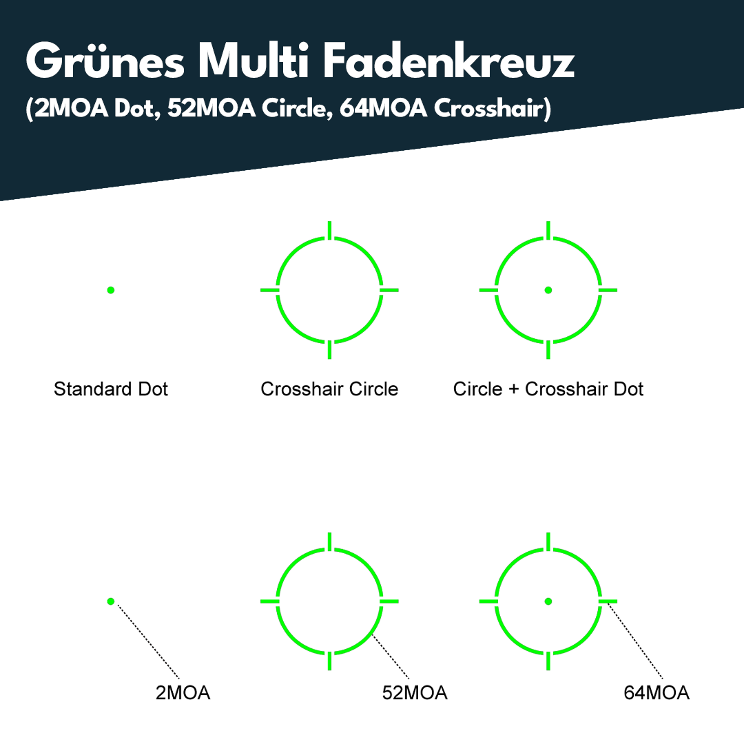 Vector Optics SCRD-GM79 Frenzy F3 1x26x32 Multi Reticle Green Dot