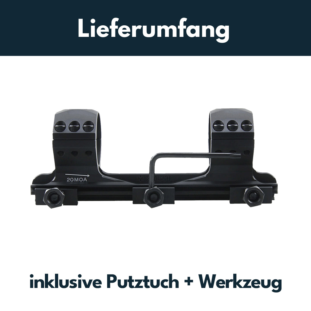 Vector Optics SCTM-61 X-Accu Blockmontage für 34mm Tubus, 21mm Picatinny, 20MOA Vorneigung, h=35mm