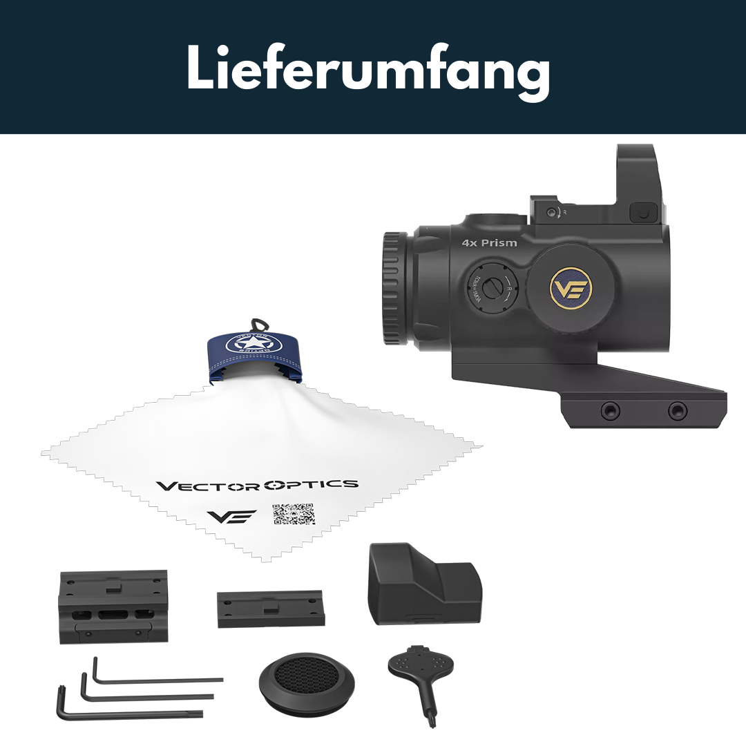 Vector Optics VOGP-01 Paragon 4x24 Mini Prism Scope & Frenzy 1x17x24 Green Dot Kit