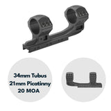 Vector Optics XASR-3015 X-Accu Cantilever Blockmontage mit 20MOA Vorneigung für 34mm Tubus, 21mm Picatinny, h= 40mm
