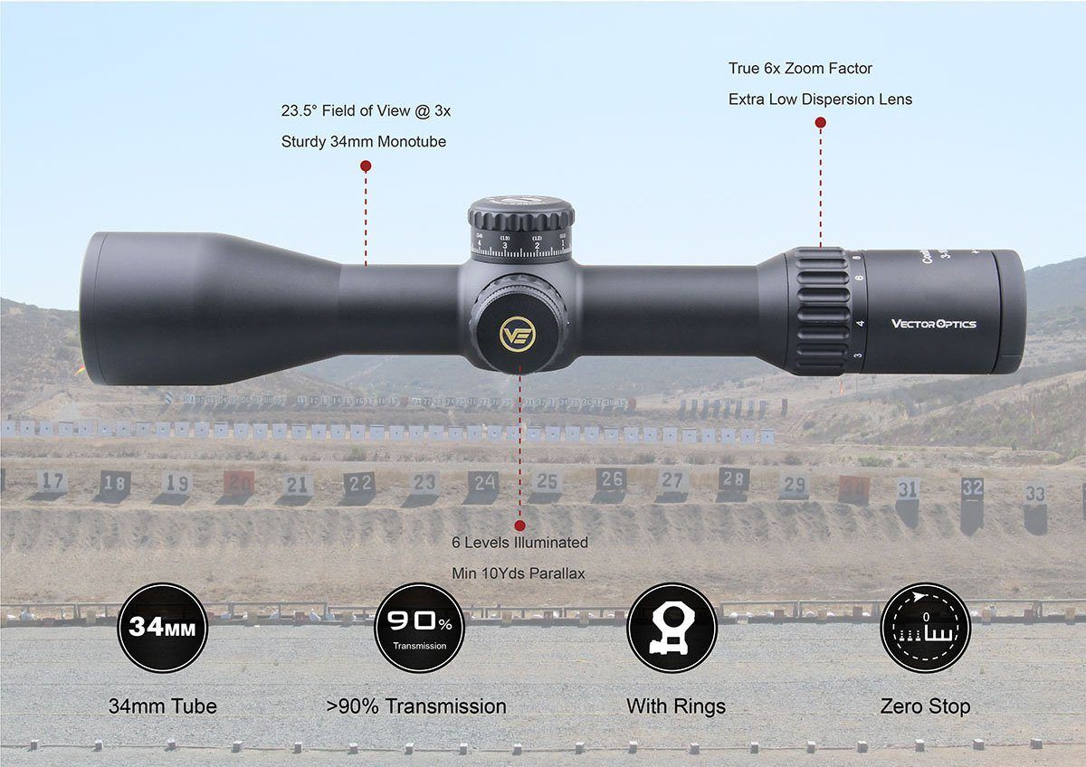 Vector Optics SCFF-28 Continental x6 3-18x50FFP VCT-34